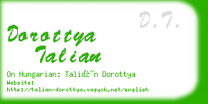 dorottya talian business card